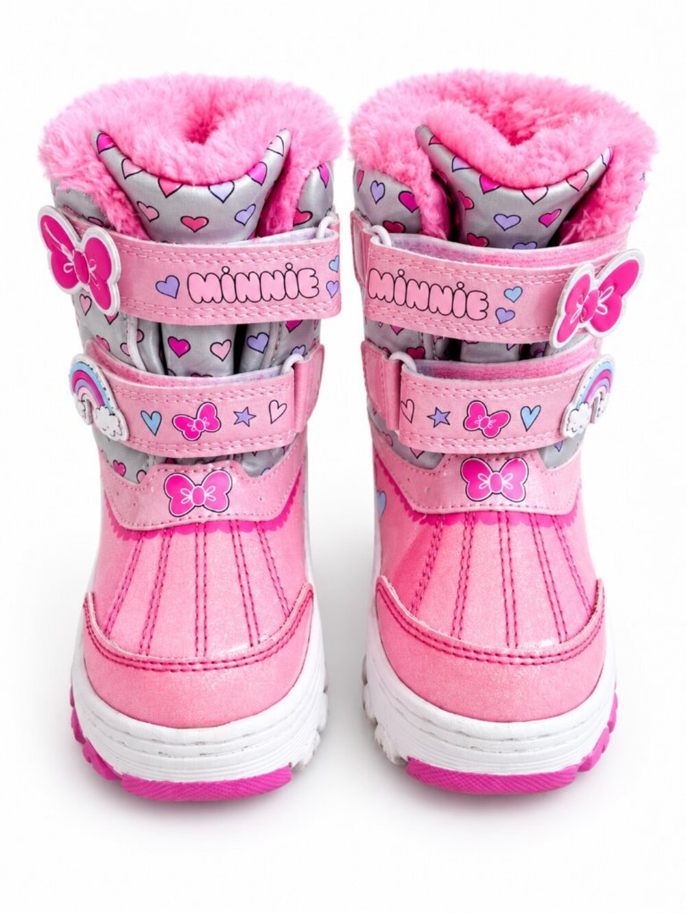 Disney Minnie Mouse Pink Waterproof Snow Boots Toddler Size 6